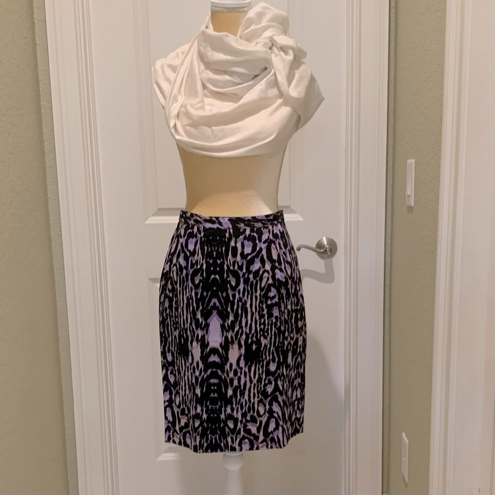 Cotton animal print pencil skirt sx 6